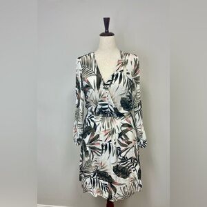 Old Navy Tropical Print Wrap Dress -